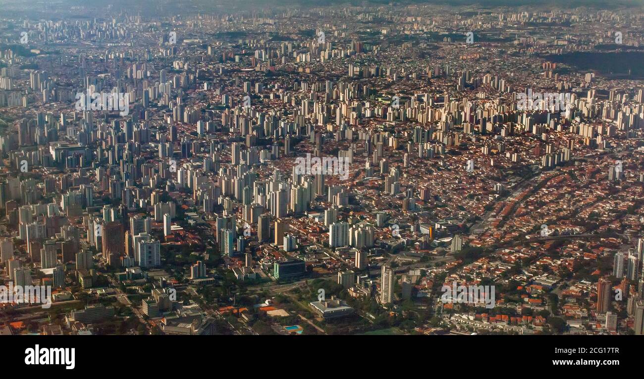 Vue aérienne de Sao Paulo, Brésil Banque D'Images