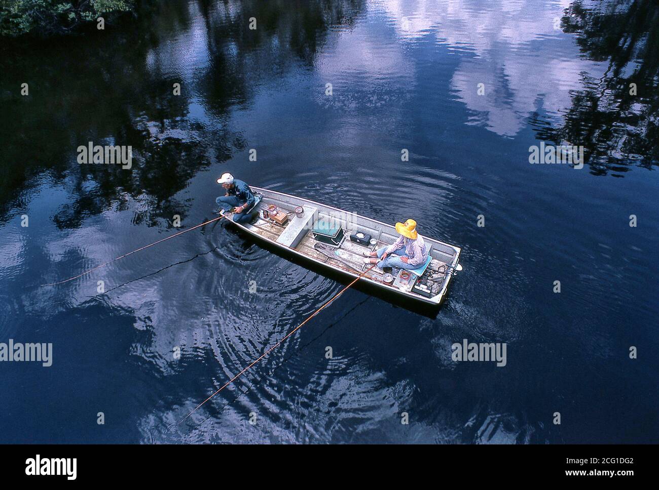 Pêche à Bayou en Louisiane Banque D'Images