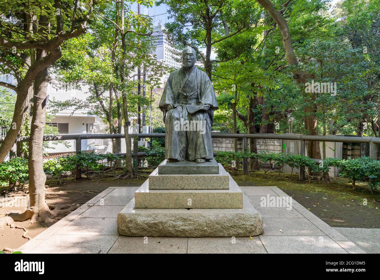 Statue de Takahashi Korekiyo (27 juillet 1854 – 26 février 1936) , Parc commémoratif de Takahashi Korekiyo, Minato-Ku, Tokyo, Japon Banque D'Images