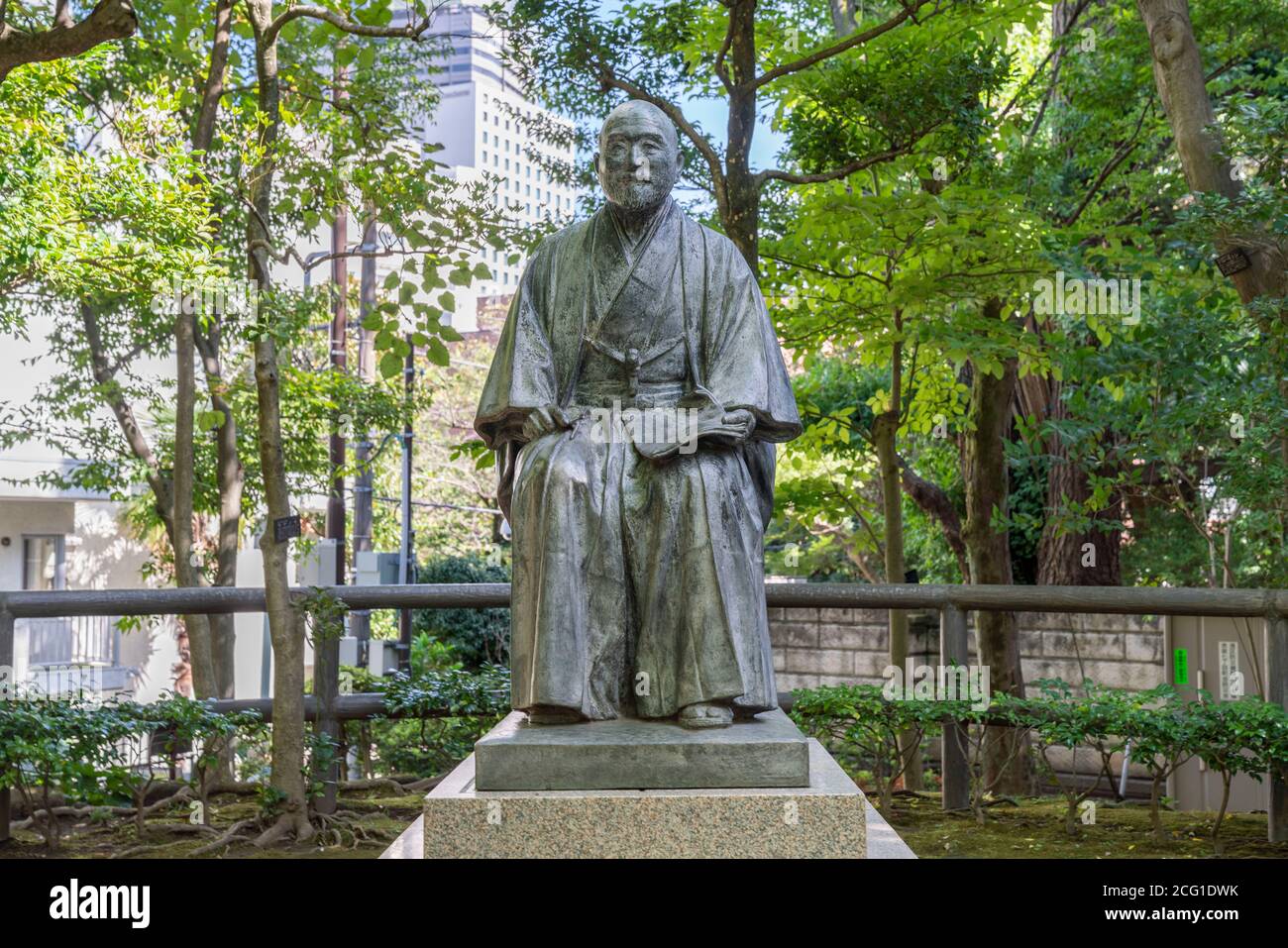 Statue de Takahashi Korekiyo (27 juillet 1854 – 26 février 1936) , Parc commémoratif de Takahashi Korekiyo, Minato-Ku, Tokyo, Japon Banque D'Images