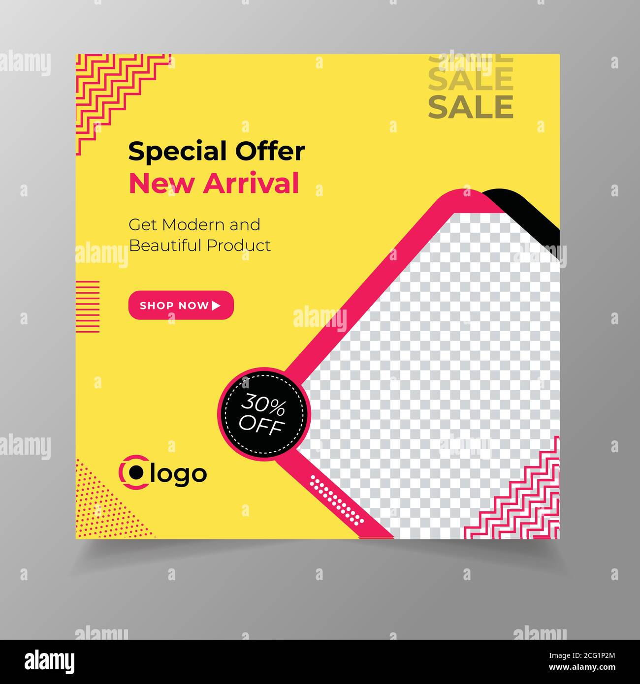 Modèle de bannière de vente de médias sociaux de mode, bannière de vente de mode moderne pour le Web et les médias sociaux, bannière de mode Illustration de Vecteur