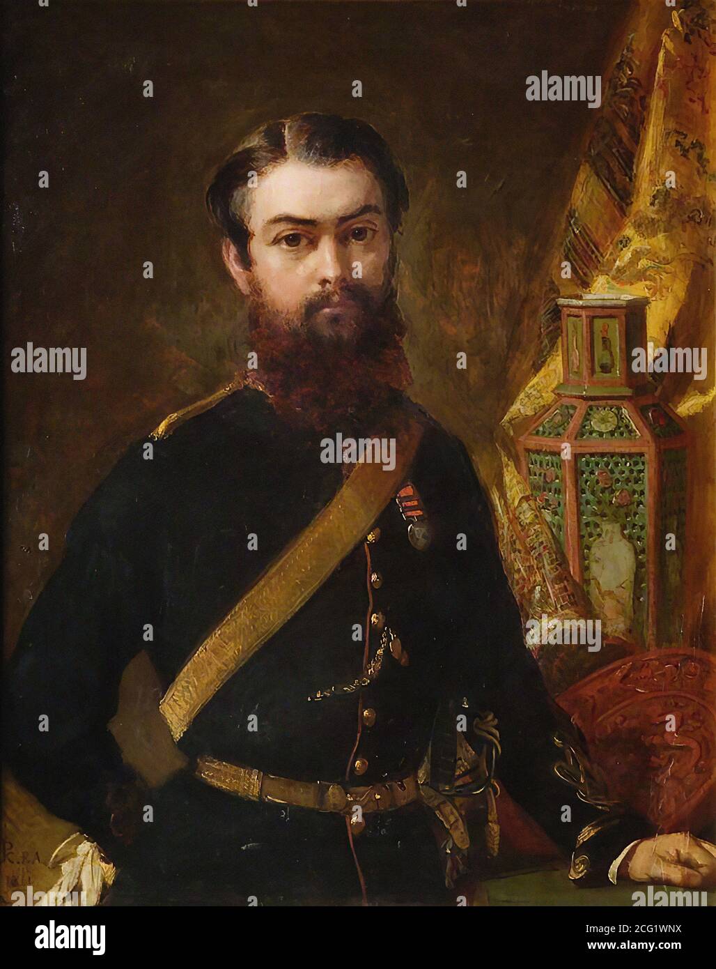 Knight John Prescott - Portrait de A.S. Prescott - British School - 19e siècle Banque D'Images