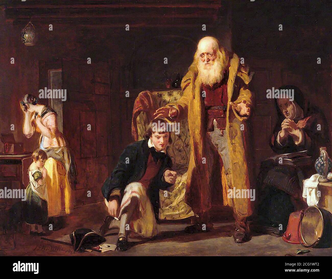 Knight John Prescott - The Parting Blessing - British School - 19e siècle Banque D'Images