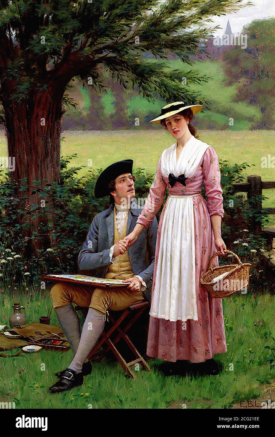 Leighton Edmund Blair - le Seigneur de Burleigh Tennyson - British School - 19e siècle Banque D'Images