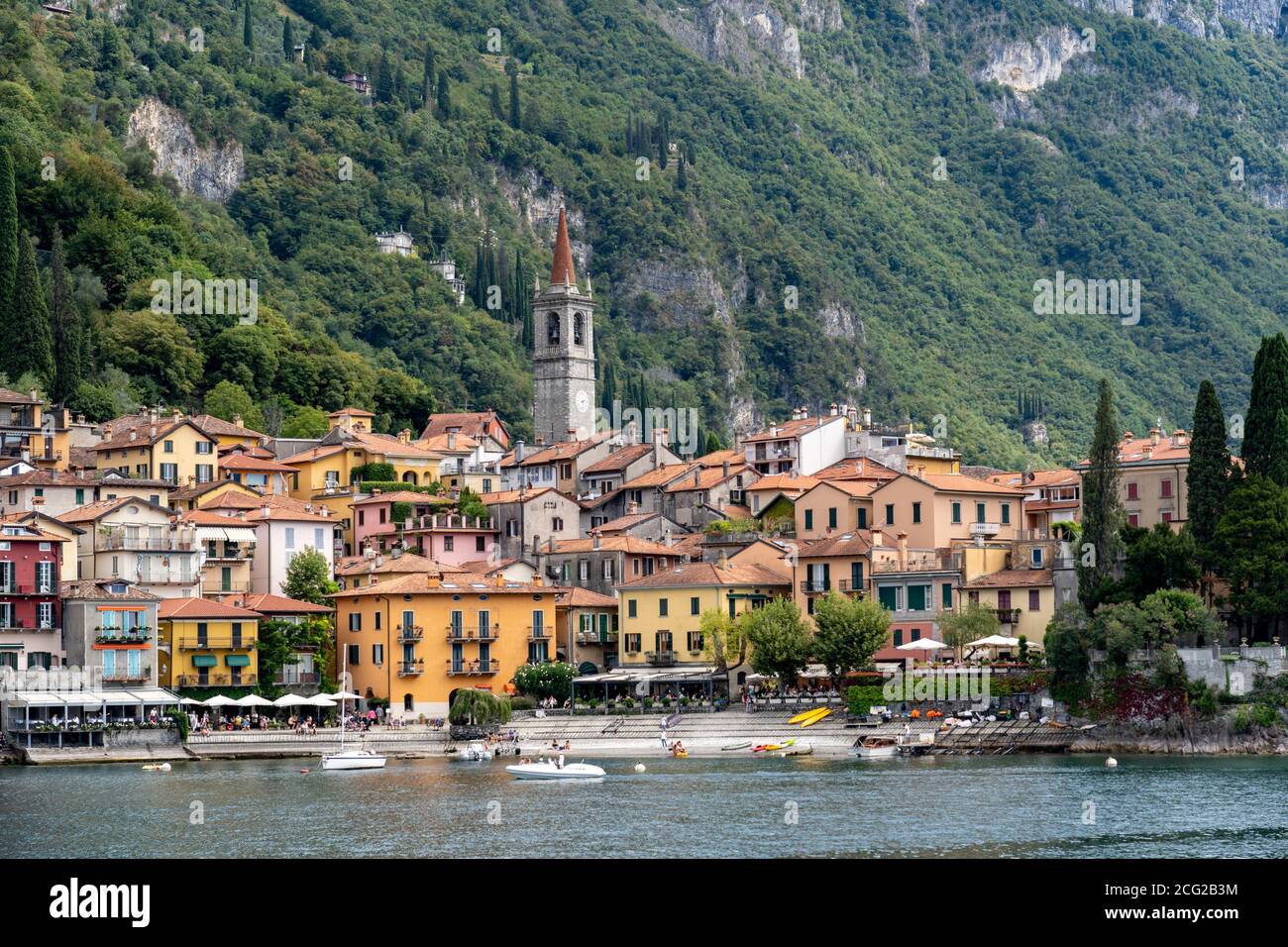 Italie. Lombardie. Lac de Côme. Le village coloré de Varenna Banque D'Images
