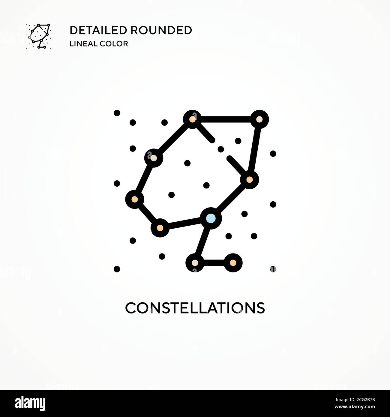 Icône de vecteur constellations. Concepts modernes d'illustration vectorielle. Facile à modifier et à personnaliser. Illustration de Vecteur