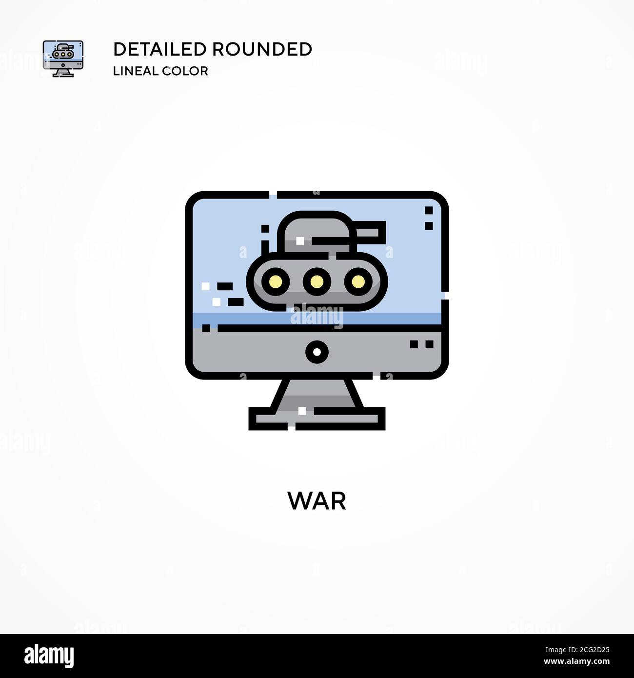 Icône de vecteur de guerre. Concepts modernes d'illustration vectorielle. Facile à modifier et à personnaliser. Illustration de Vecteur