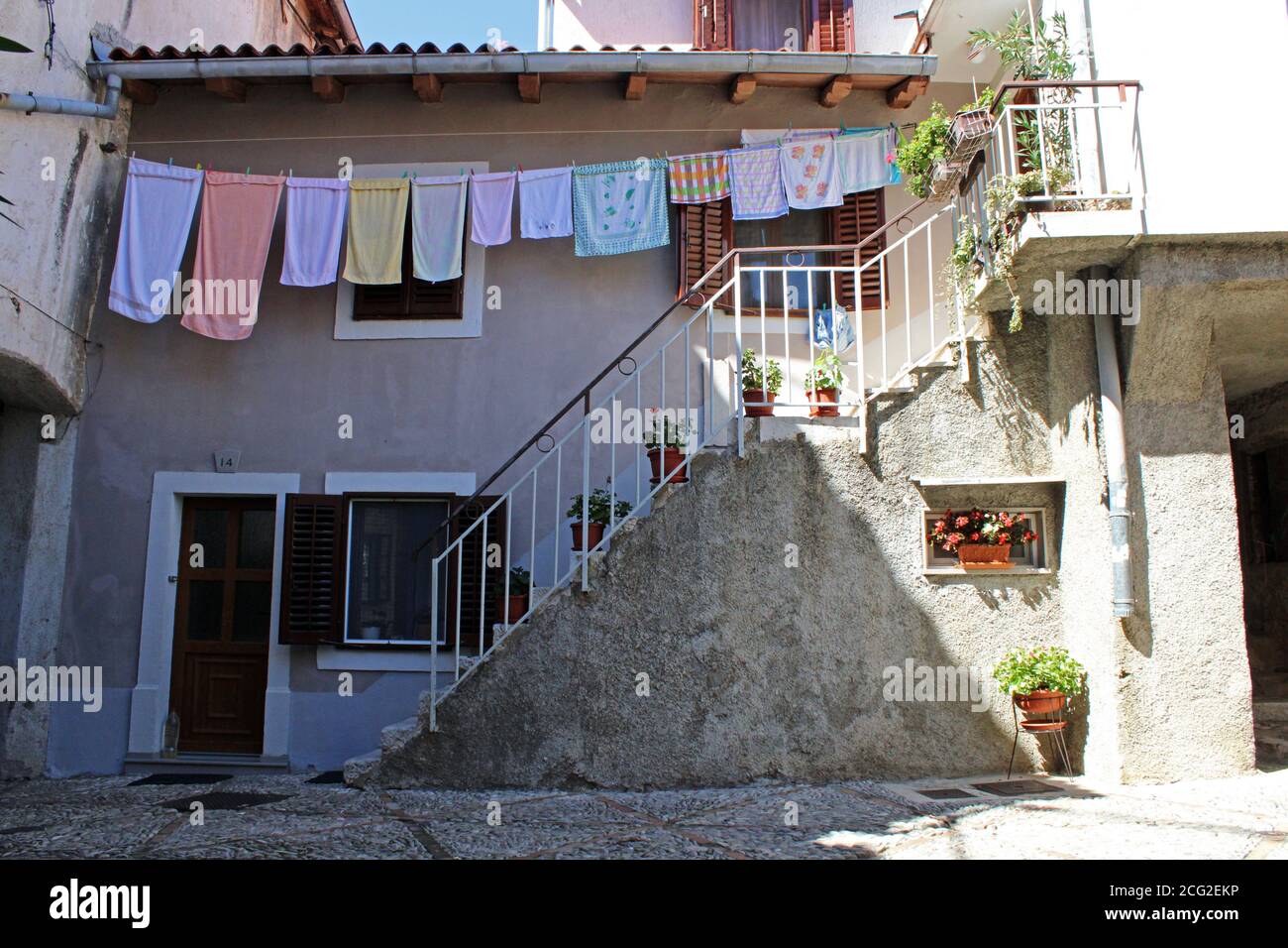 Moscenice à la fin de l'été, vues, côte Adriatique, Croatie Banque D'Images Moscenice à la fin de l'été, vues, côte Adriatique, Croatie Banque D'Images