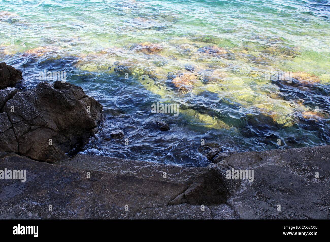 Moscenicka Draga à la fin de l'été, vues, côte Adriatique, Croatie Banque D'Images Moscenicka Draga à la fin de l'été, vues, côte Adriatique, Croatie Banque D'Images