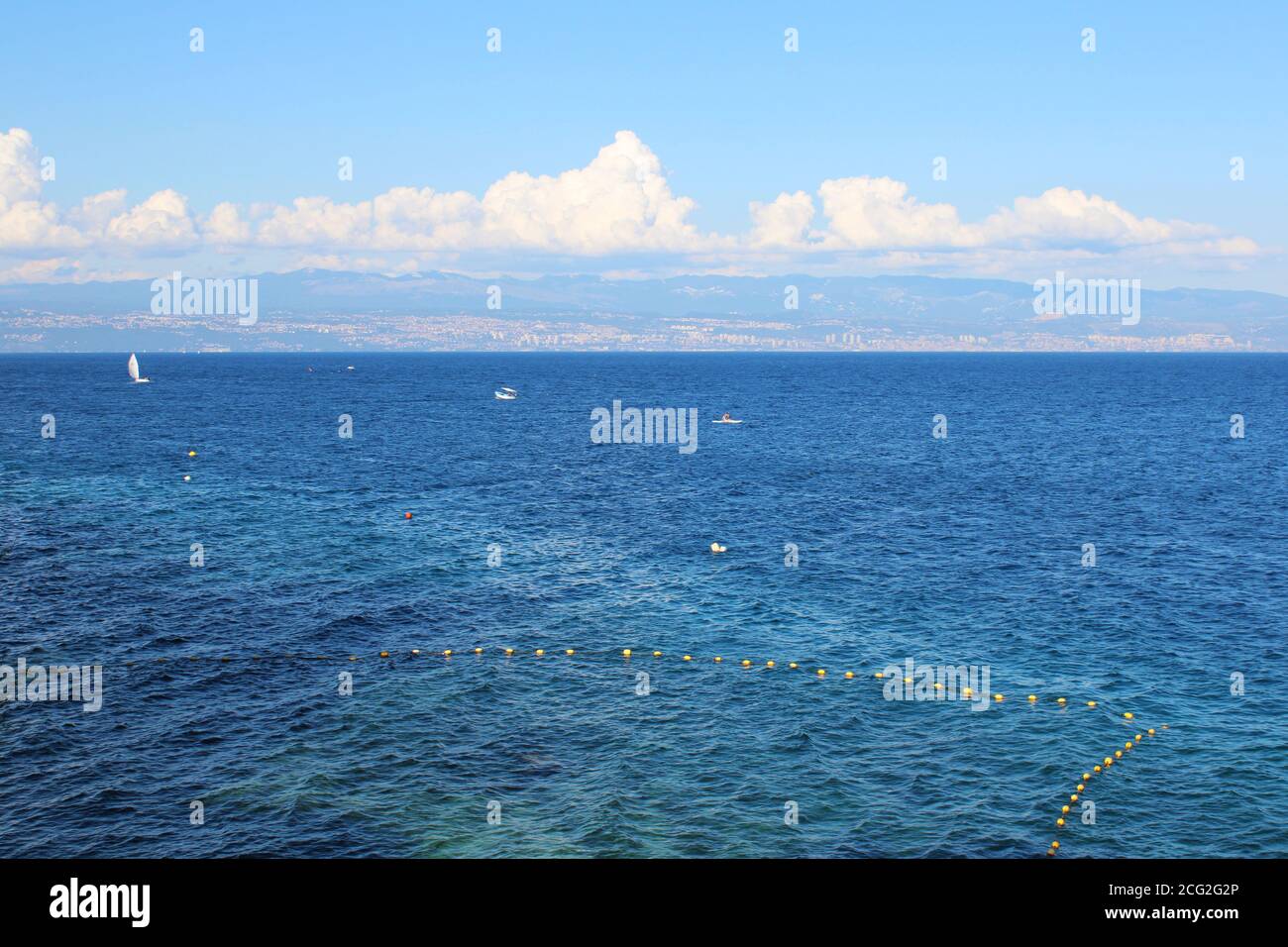 Moscenicka Draga à la fin de l'été, vues, côte Adriatique, Croatie Banque D'Images Moscenicka Draga à la fin de l'été, vues, côte Adriatique, Croatie Banque D'Images