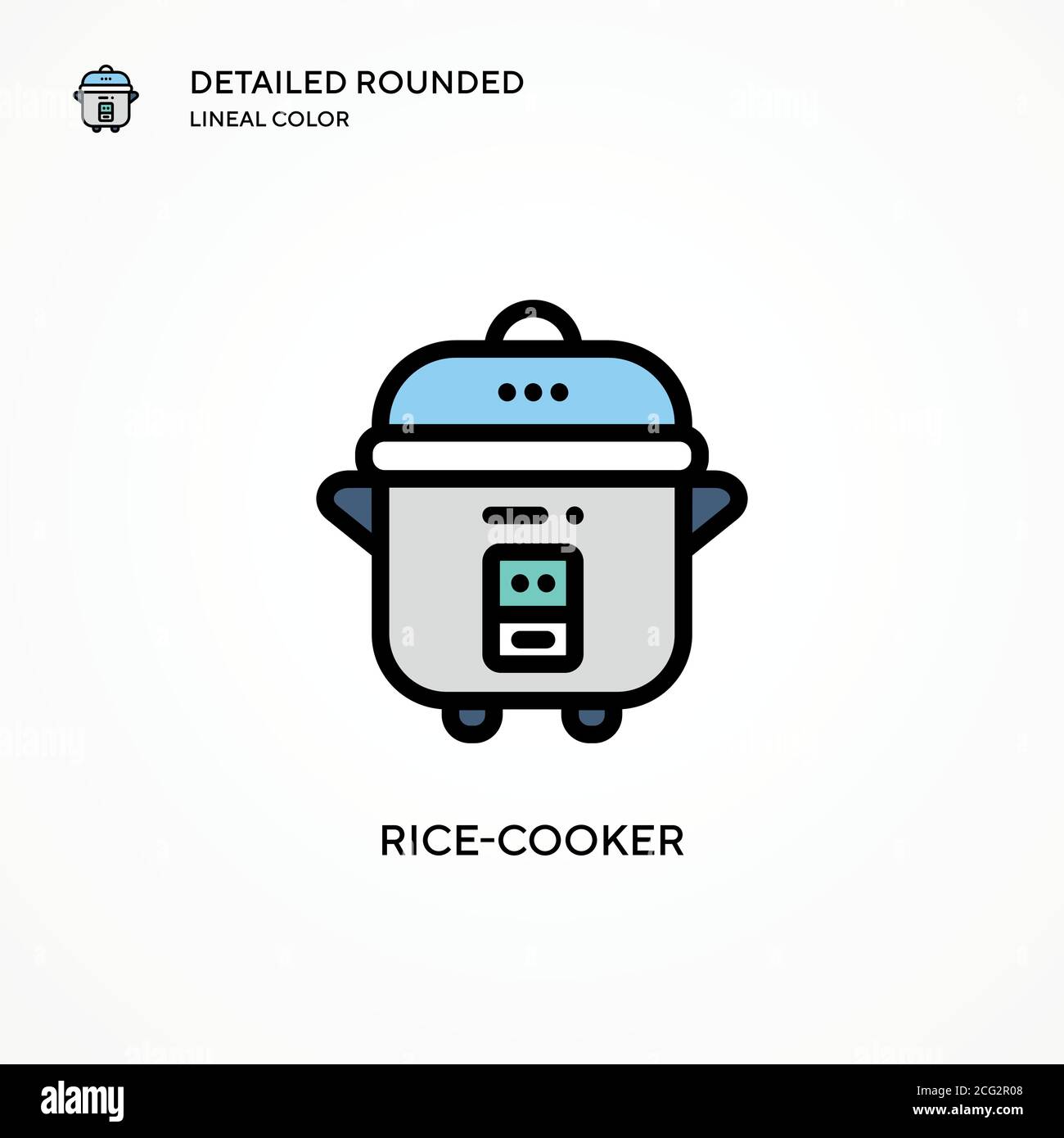 Icône vecteur pour cuiseur à riz. Concepts modernes d'illustration vectorielle. Facile à modifier et à personnaliser. Illustration de Vecteur