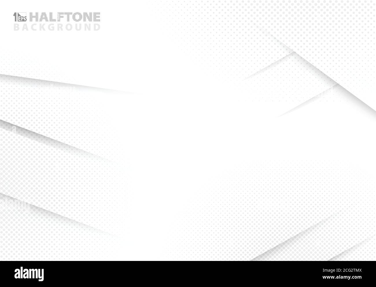 Demi-teinte moderne abstraite d'arrière-plan dégradé à motif blanc. Décorer avec du papier coupé sur du papier blanc. Vous pouvez utiliser pour l'affiche, la mise en page, la brochure, la publicité, p Illustration de Vecteur
