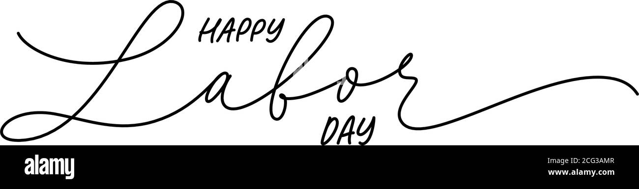 Joyeux jour du travail calligraphie moderne de vecteur. Illustration de Vecteur