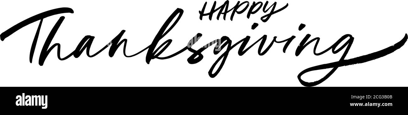 Joyeux Thanksgiving moderne pinceau vecteur calligraphie Illustration de Vecteur