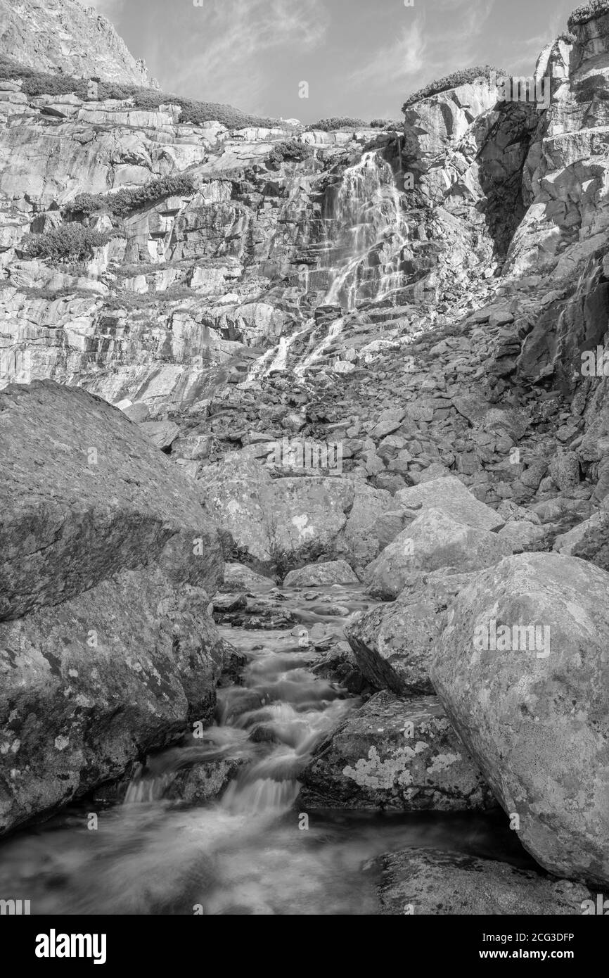 High Tatras - la cascade Skok - Slovaquie - Mlynicka vallée de dolina Banque D'Images