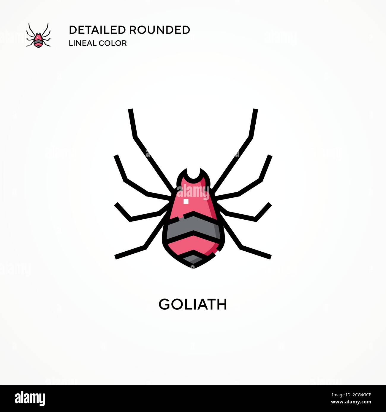 Icône de vecteur Goliath. Concepts modernes d'illustration vectorielle. Facile à modifier et à personnaliser. Illustration de Vecteur