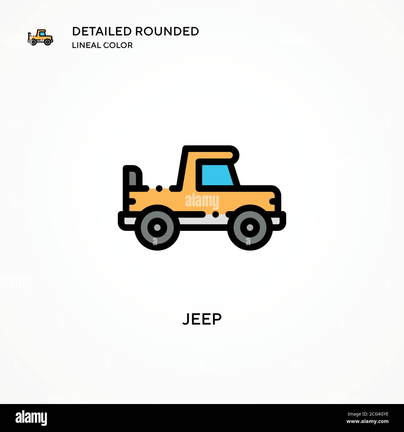 Icône Jeep Vector. Concepts modernes d'illustration vectorielle. Facile à modifier et à personnaliser. Illustration de Vecteur