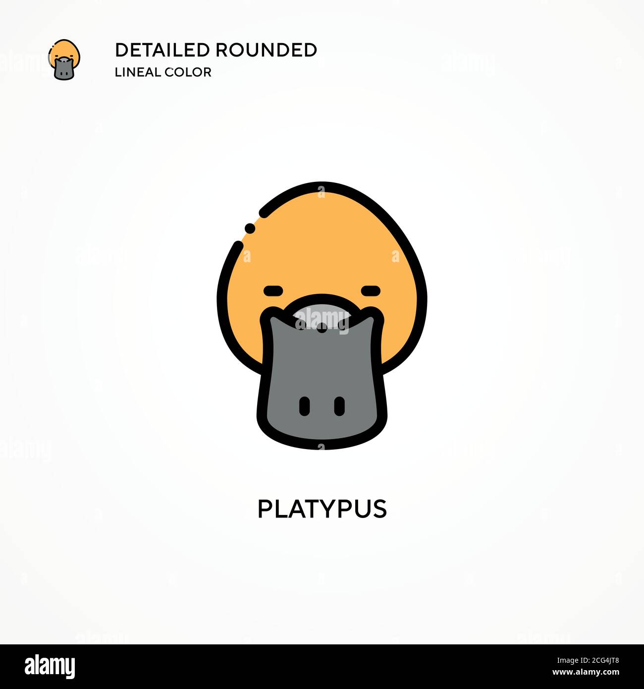 Icône de vecteur platypus. Concepts modernes d'illustration vectorielle. Facile à modifier et à personnaliser. Illustration de Vecteur