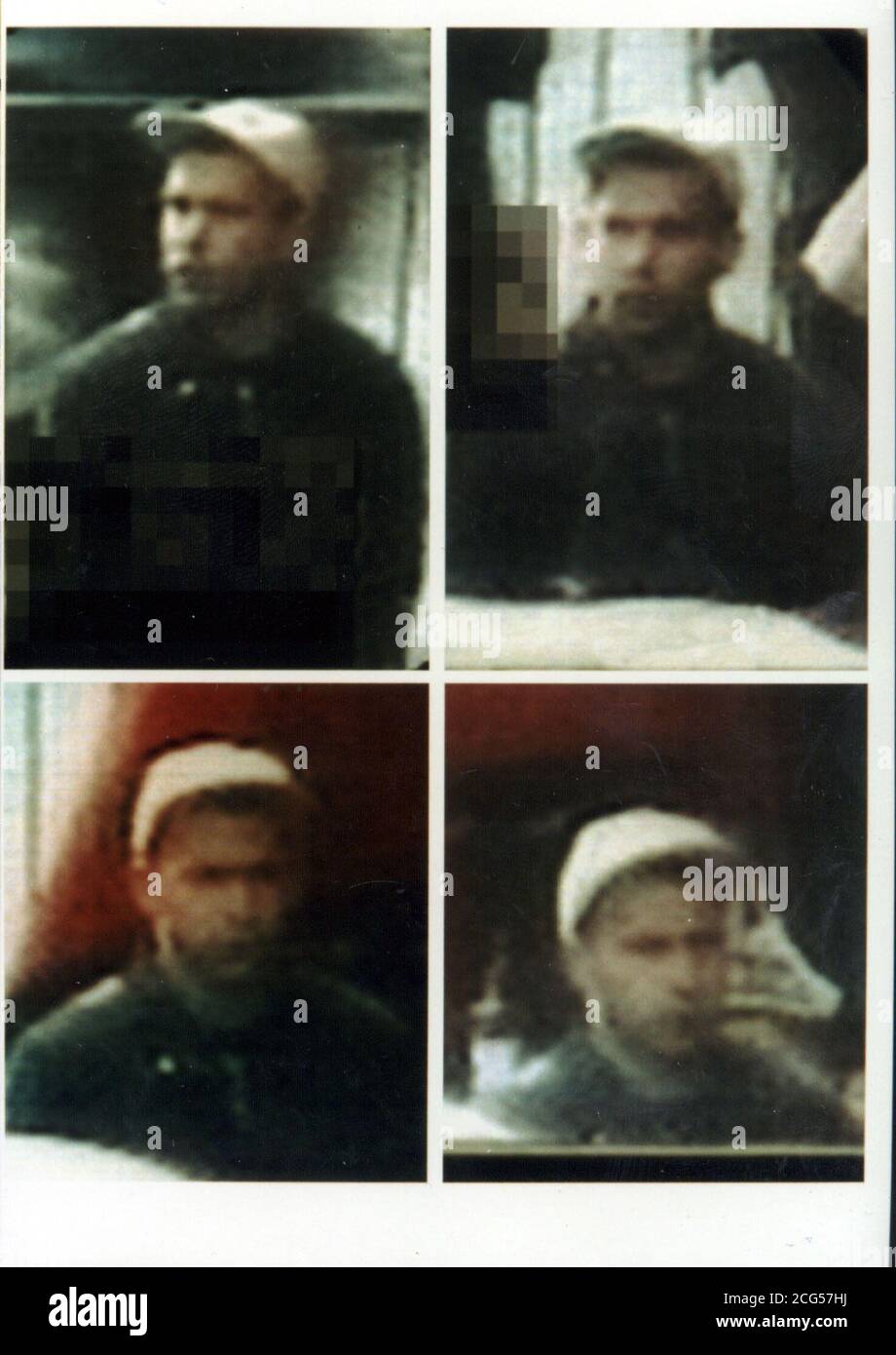 Image de CCTV émise par la Metropolitan police anti-terroriste Branch. 5/6/00: Un jury de Old Bailey a entendu que David Copeland, a plaidé coupable d'avoir causé trois explosions à Londres, a été reconnu à partir de photos de caméras de vidéosurveillance de Brixton. 30/6/00: reconnu coupable. * des meurtres d'Andrea dykes, John Light et Nik Moore. Banque D'Images