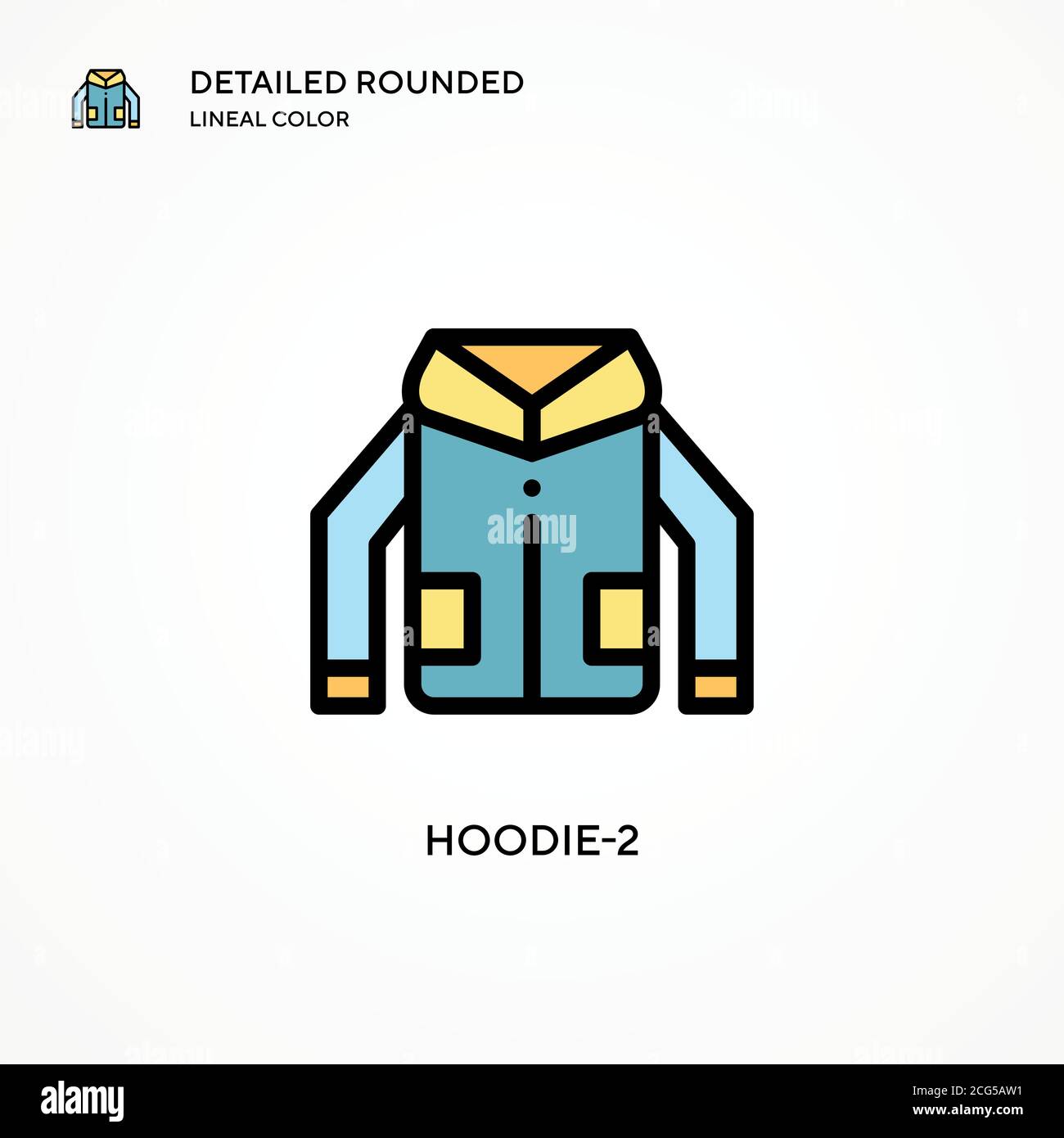 Icône de vecteur Hoodie-2. Concepts modernes d'illustration vectorielle. Facile à modifier et à personnaliser. Illustration de Vecteur