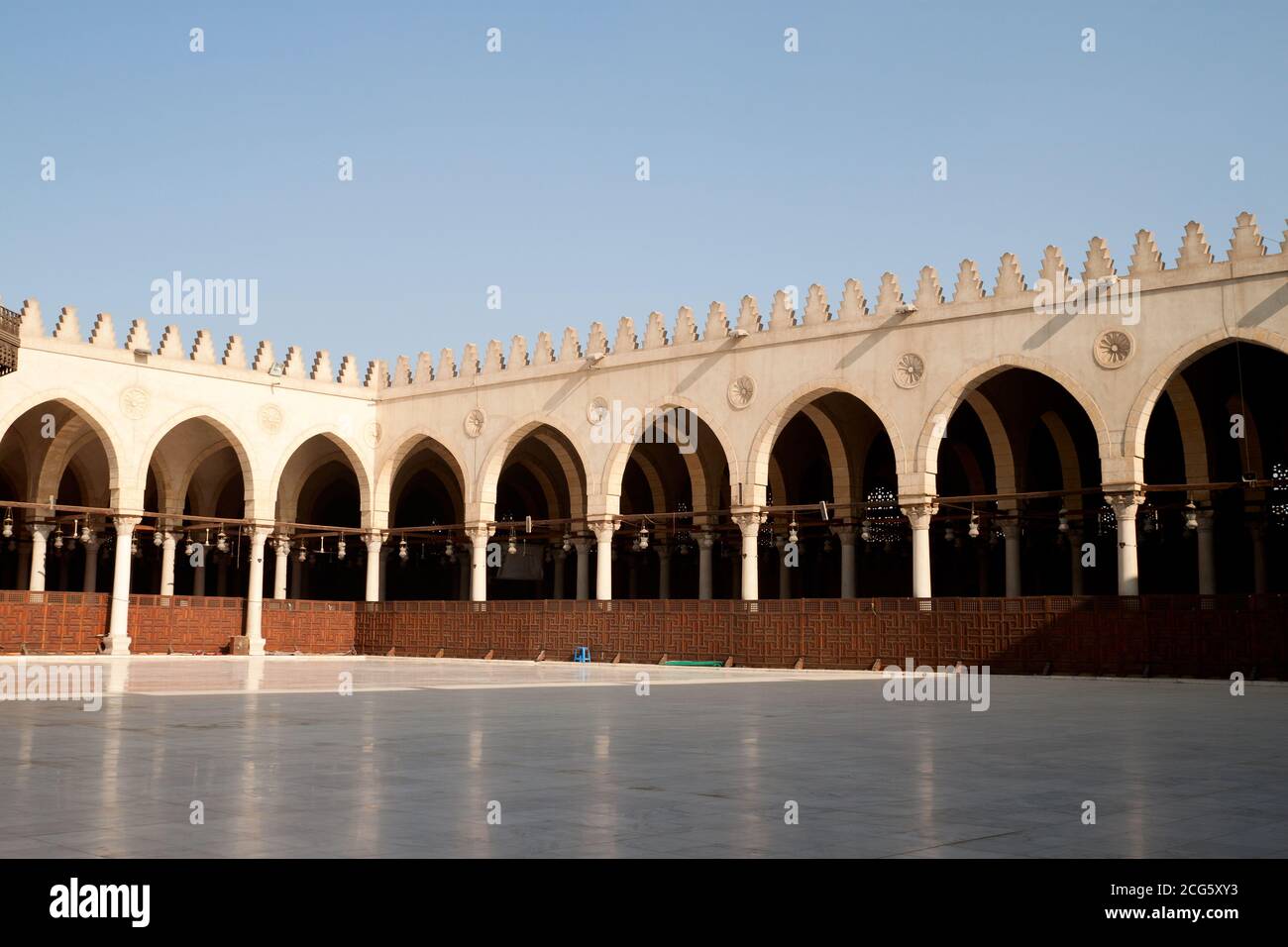 Mosquée AMR Ibn al-as au Caire, Égypte, la plus ancienne mosquée d'Afrique. Banque D'Images