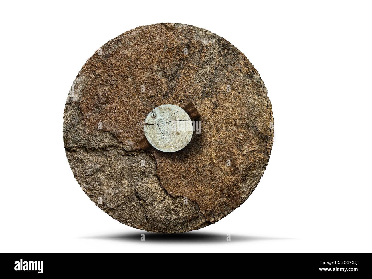 ancienne roue à pierres Banque D'Images