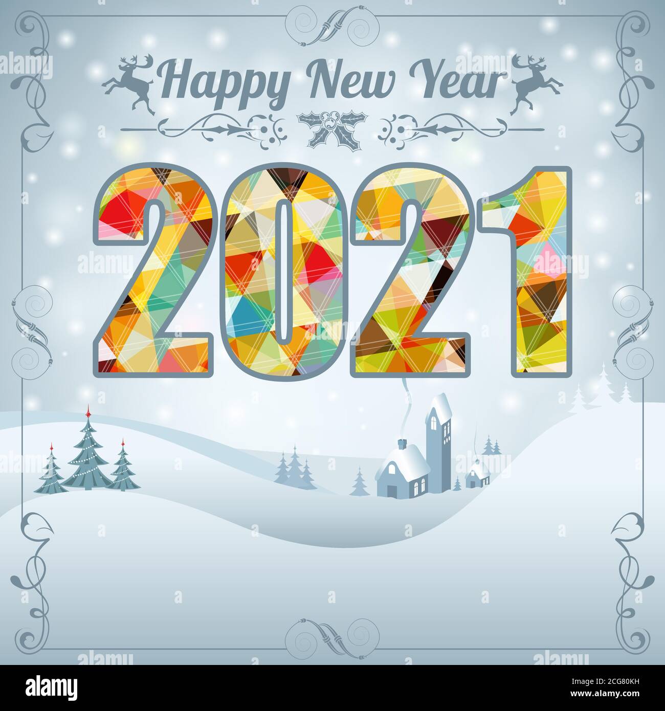 Joyeux Noël et nouvel an Illustration de Vecteur