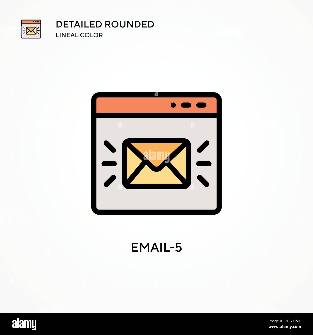 Icône de vecteur d'e-mail-5. Concepts modernes d'illustration vectorielle. Facile à modifier et à personnaliser. Illustration de Vecteur