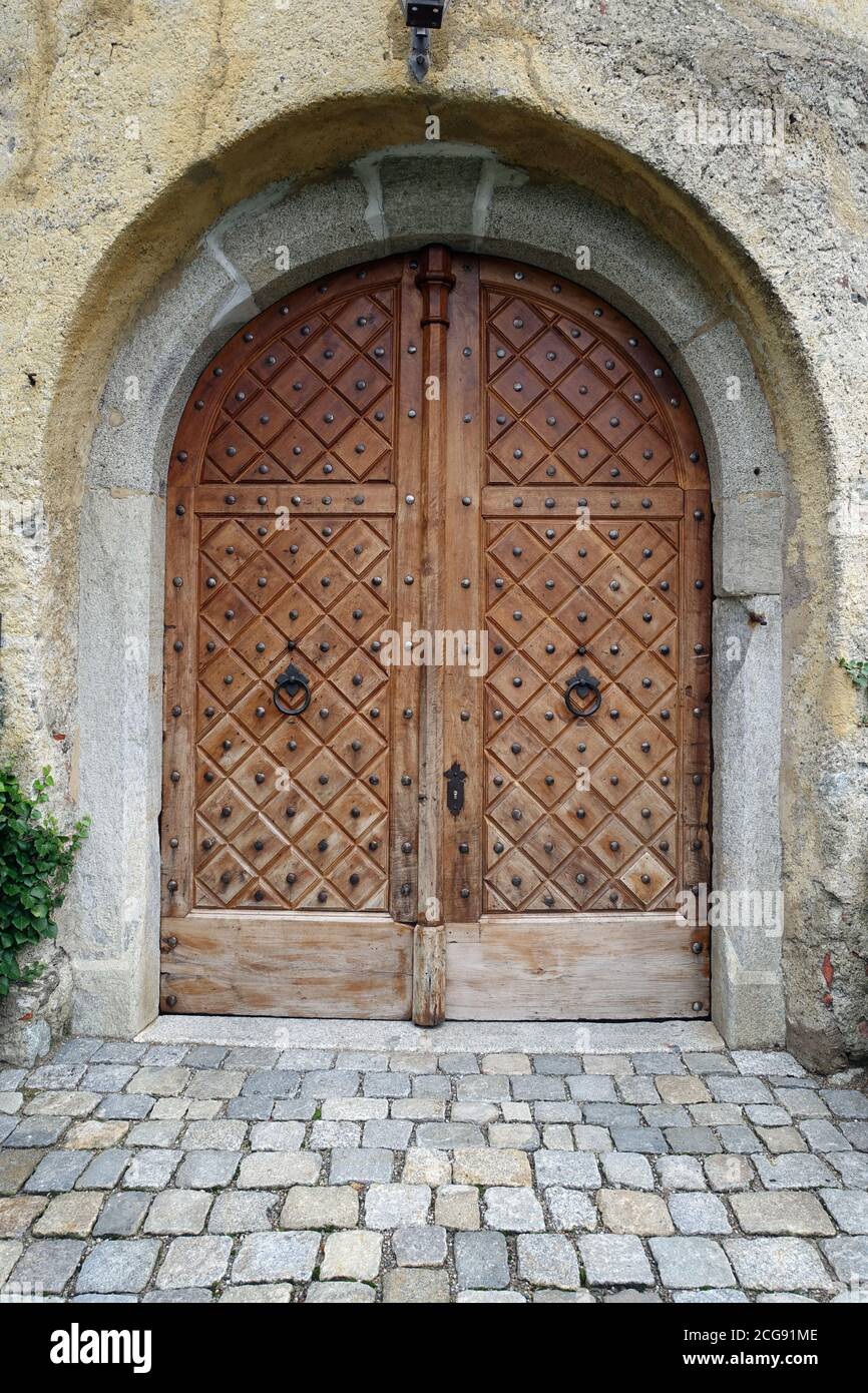 Schloss Schenna - Eingang, Schenna, Südtirol, Italie Banque D'Images