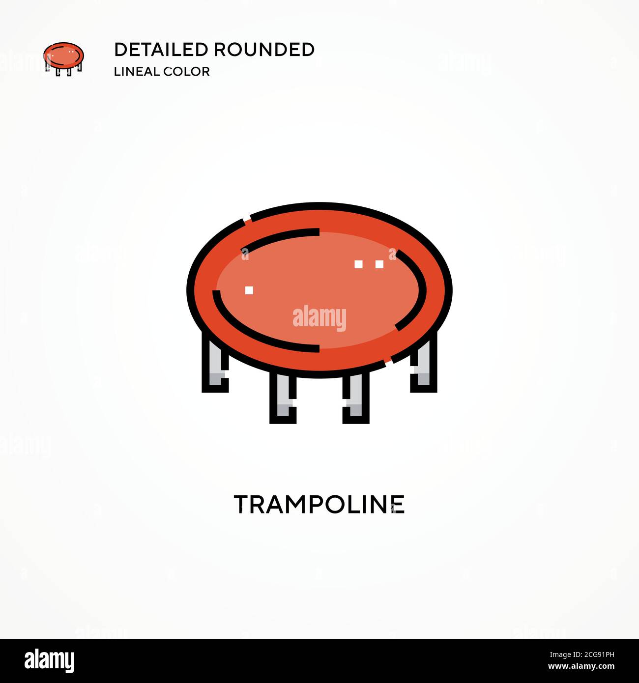 Jumping trampoline icon illustration design Banque d'images détourées -  Alamy