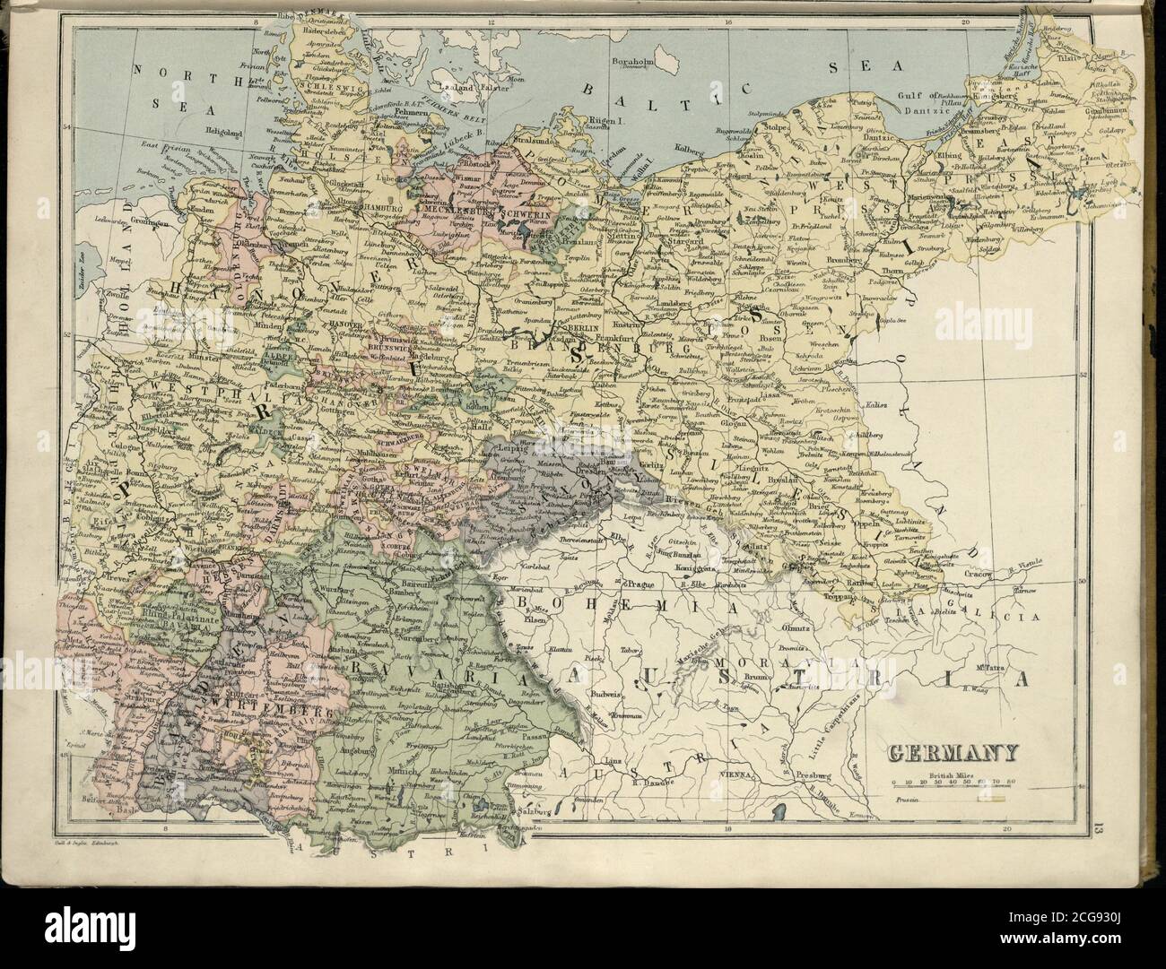 Sandycove Atlas plate 13 Allemagne Banque D'Images