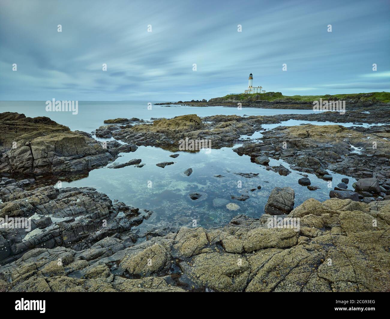 Un long cliché de Turnberry Lighthouse, South Ayrshire, Écosse Banque D'Images