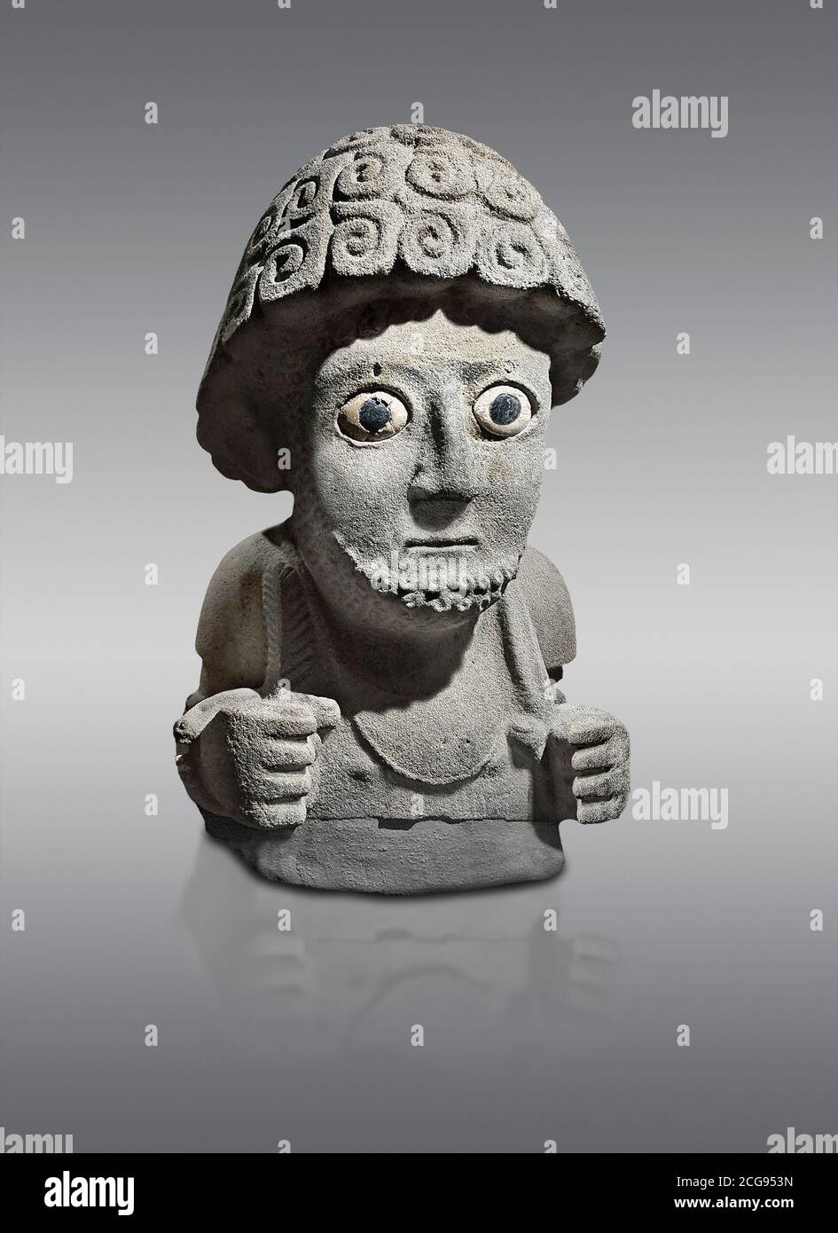 Sculpture néo-hittite du roi Suppiluliuma de Pattin, Unqi en Assyrien, 9e cent av. J.-C. Musée archéologique de Hatay, Turquie Banque D'Images