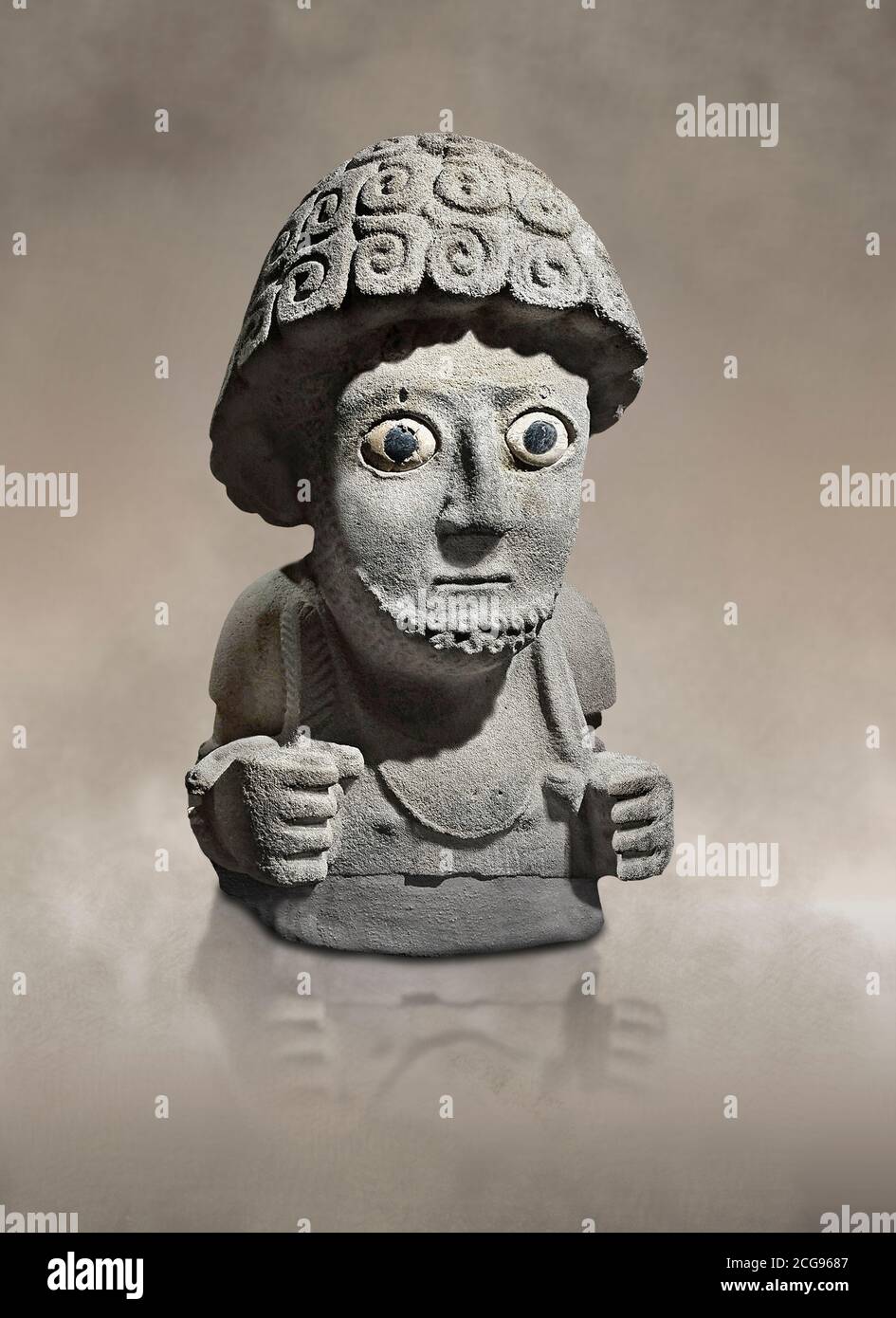 Sculpture néo-hittite du roi Suppiluliuma de Pattin, Unqi en Assyrien, 9e cent av. J.-C. Musée archéologique de Hatay, Turquie Banque D'Images