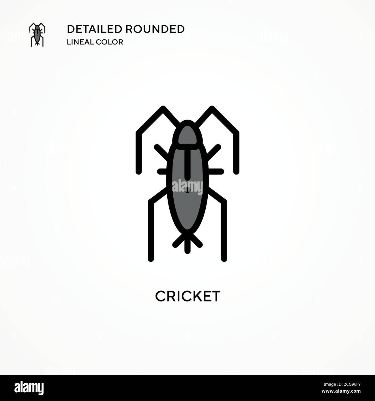 Icône de scénario de cricket. Concepts modernes d'illustration vectorielle. Facile à modifier et à personnaliser. Illustration de Vecteur
