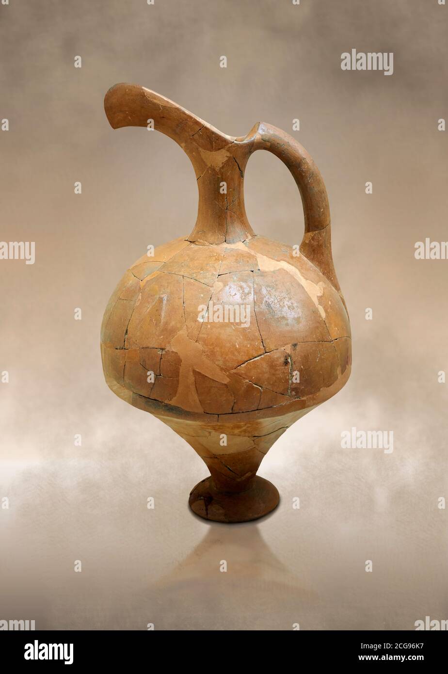 Pichet à bec Hittite, capitale Hittite, Hattusa, Royaume du milieu Hittite 1650-1450 av. J.-C., Musée archéologique de Bogazkale, Turquie. Banque D'Images
