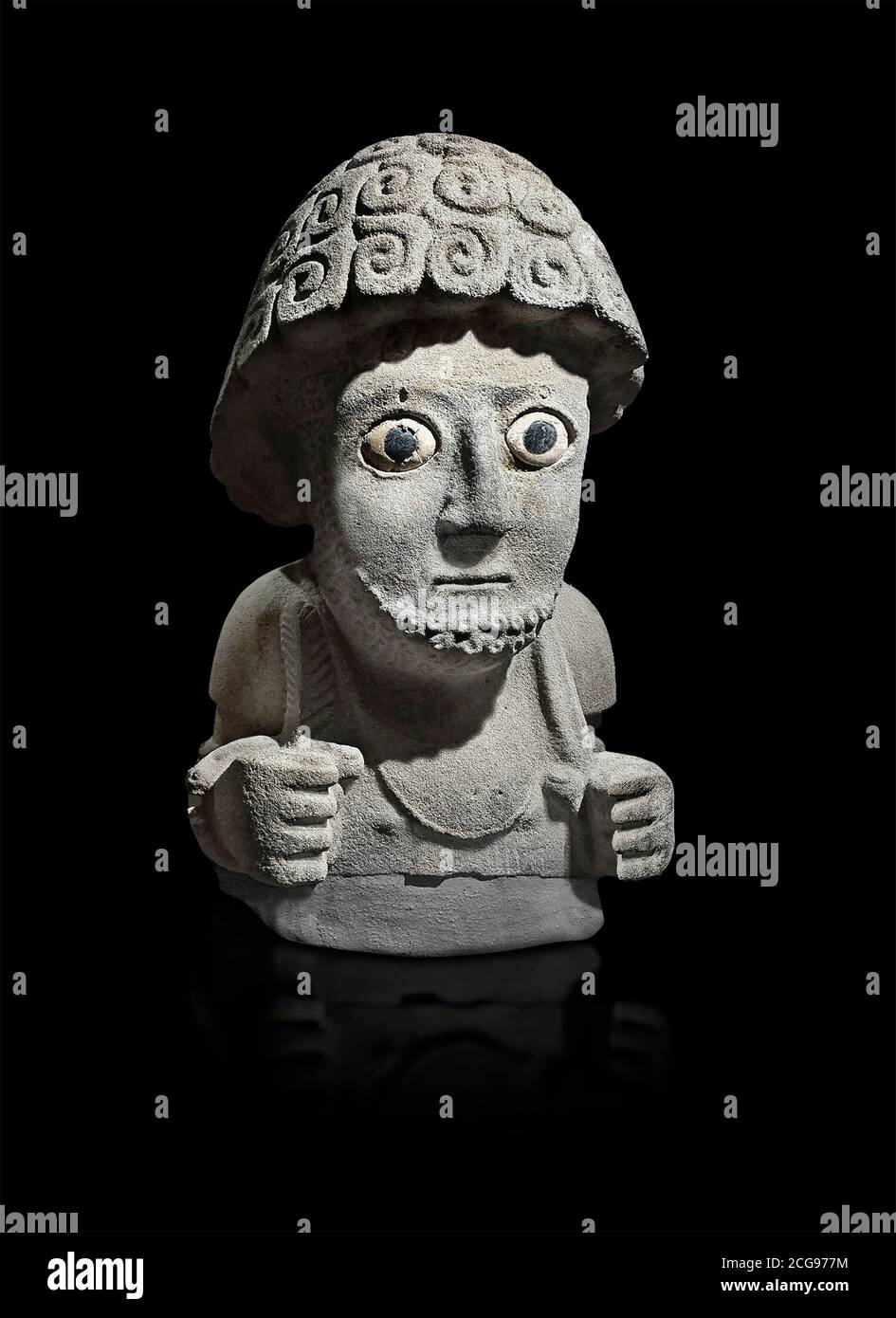 Sculpture néo-hittite du roi Suppiluliuma de Pattin, Unqi en Assyrien, 9e cent av. J.-C. Musée archéologique de Hatay, Turquie Banque D'Images