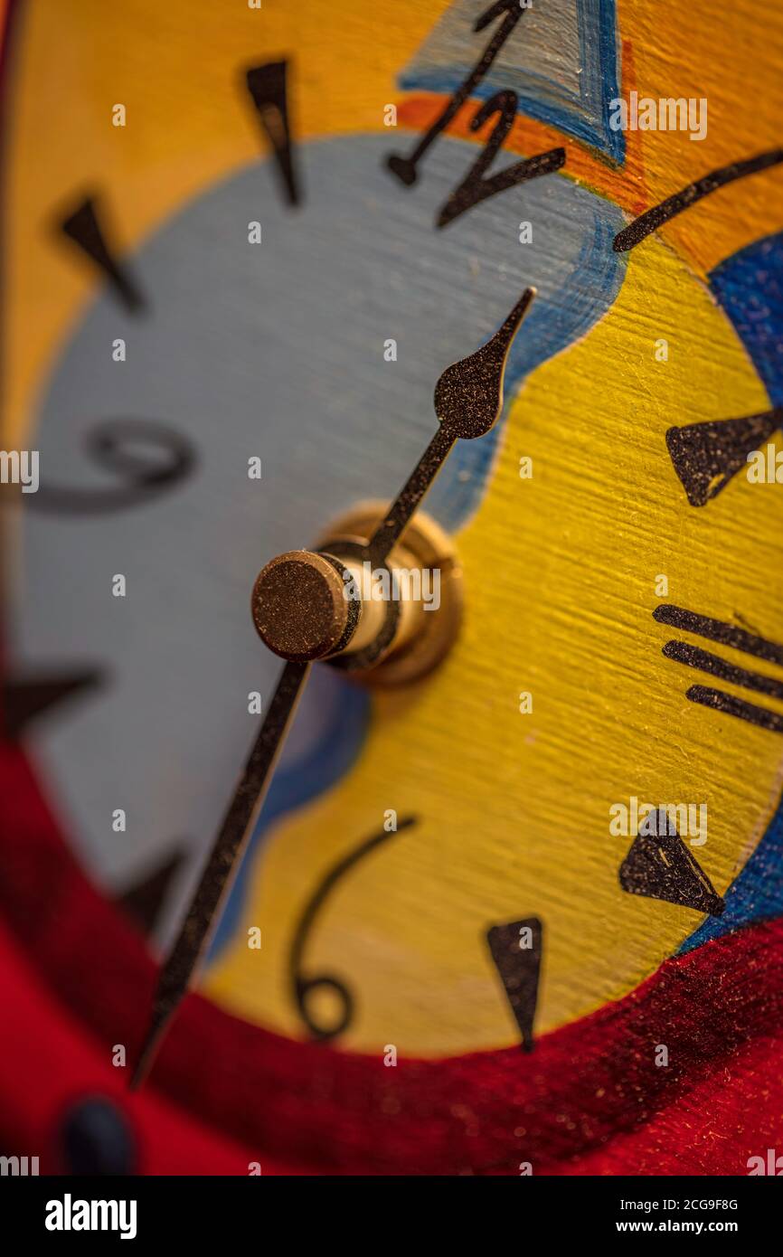 Agrandissement de l'heure - image macro de la face de l'horloge Banque D'Images