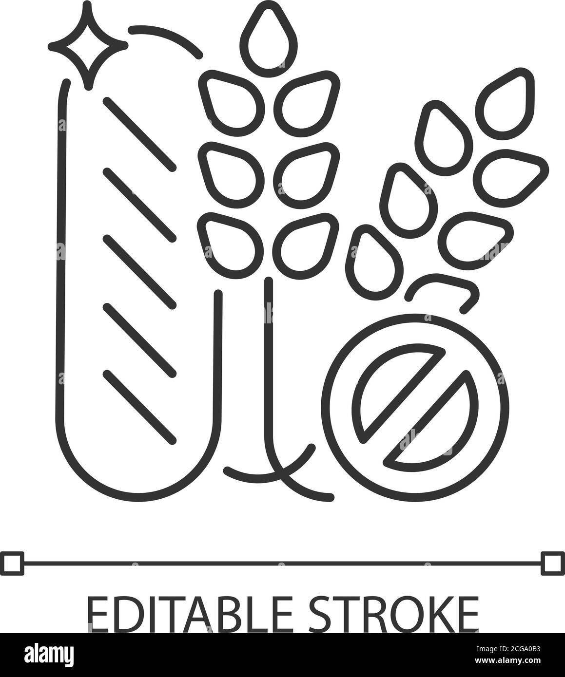 Icône linéaire gluten Illustration de Vecteur