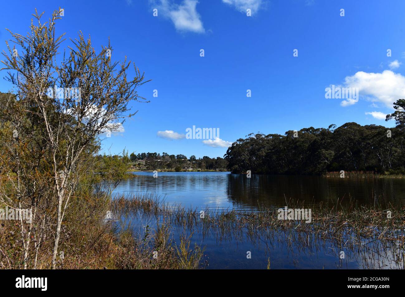 Lac Wentworth Falls dans les Blue Mountains à l'ouest de Sydney Banque D'Images