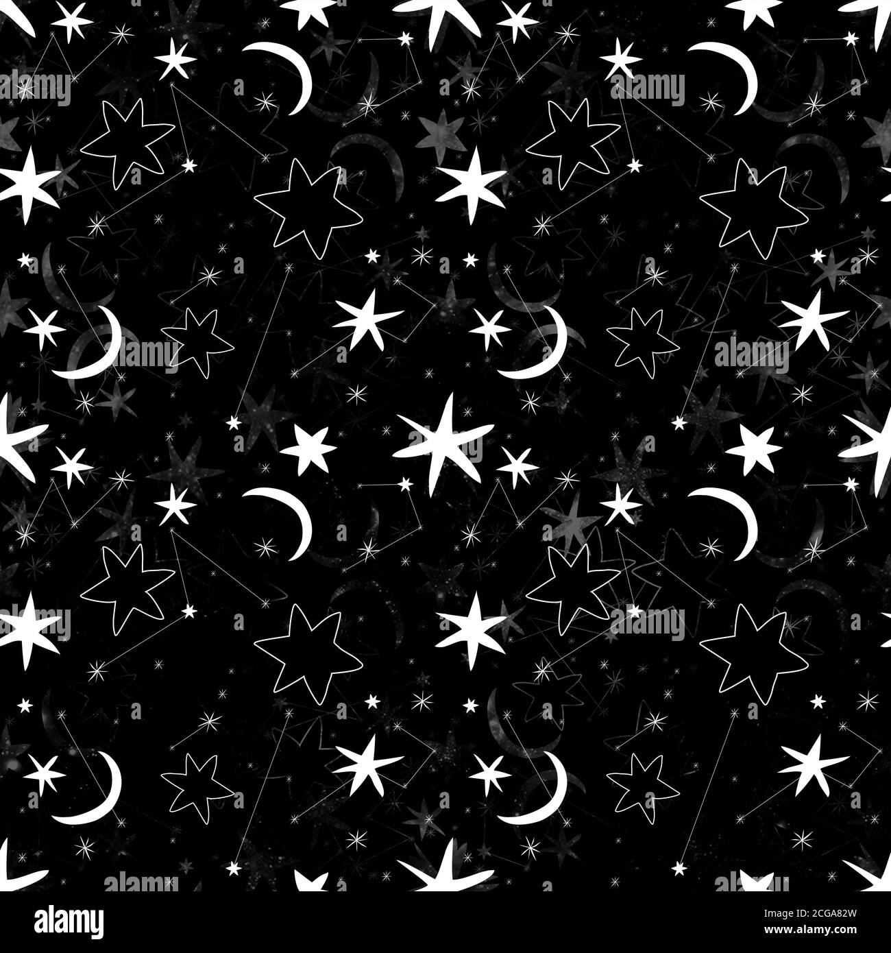 Galaxy Unicorn Seamless Print Banque D'Images