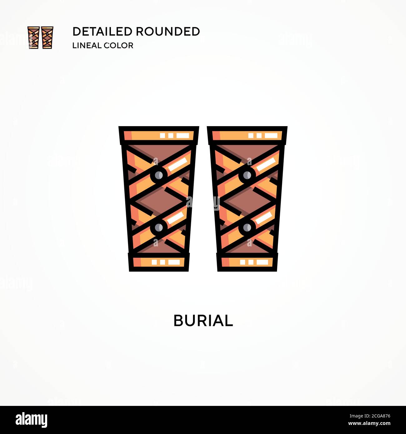 Icône de vecteur de sépulture. Concepts modernes d'illustration vectorielle. Facile à modifier et à personnaliser. Illustration de Vecteur