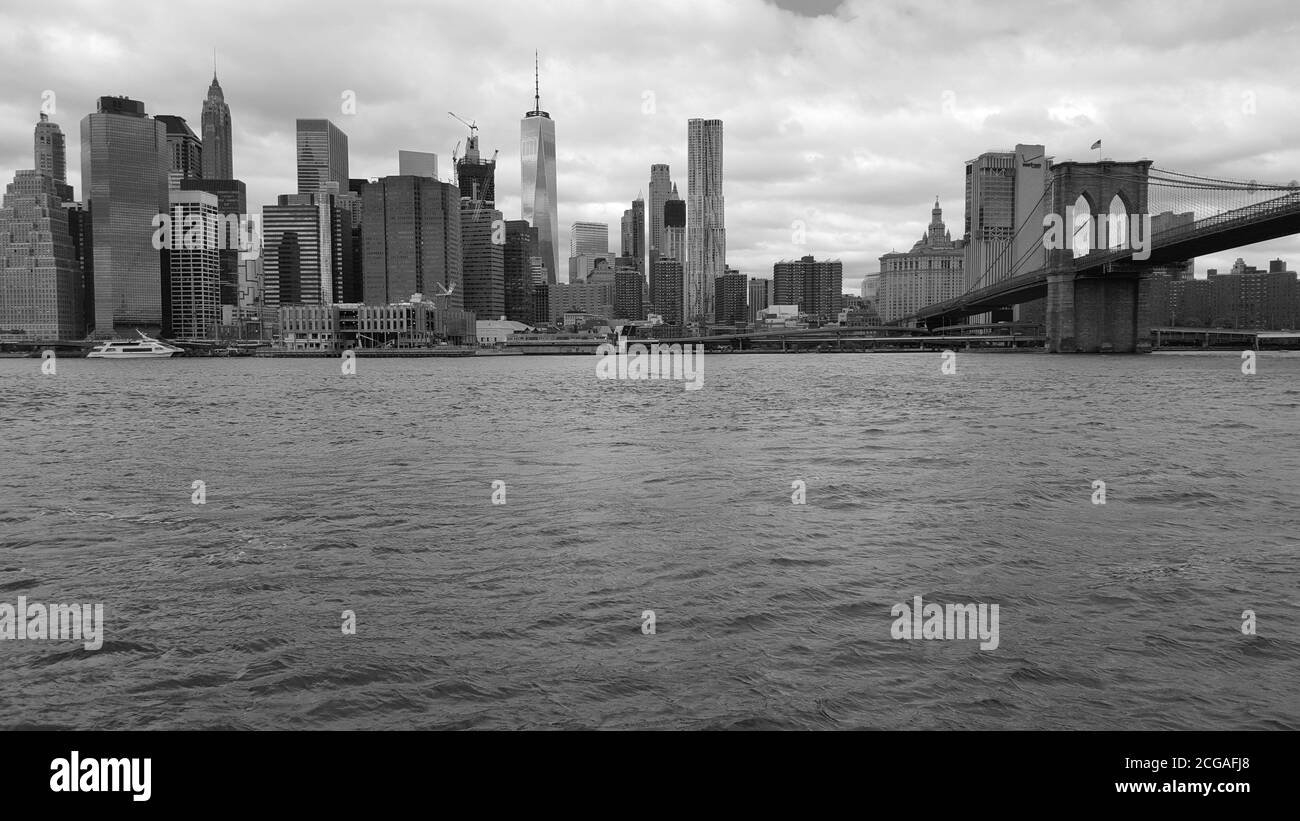 Vues depuis le New York Skyline Lookout, Brooklyn, New York City, États-Unis Banque D'Images