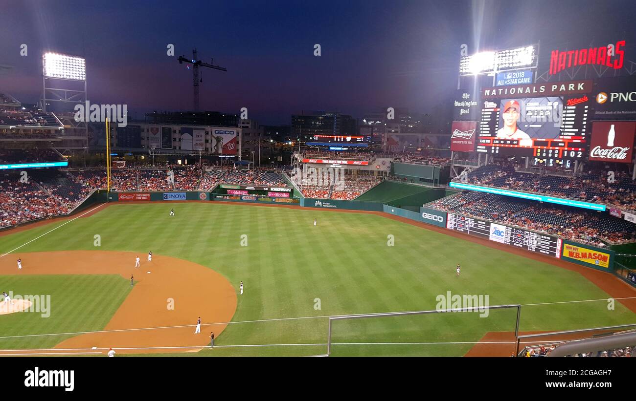 Nationals Park, stade des Washington Nationals qui sont une équipe de base-ball de ligue majeure, Washington D.C., États-Unis Banque D'Images