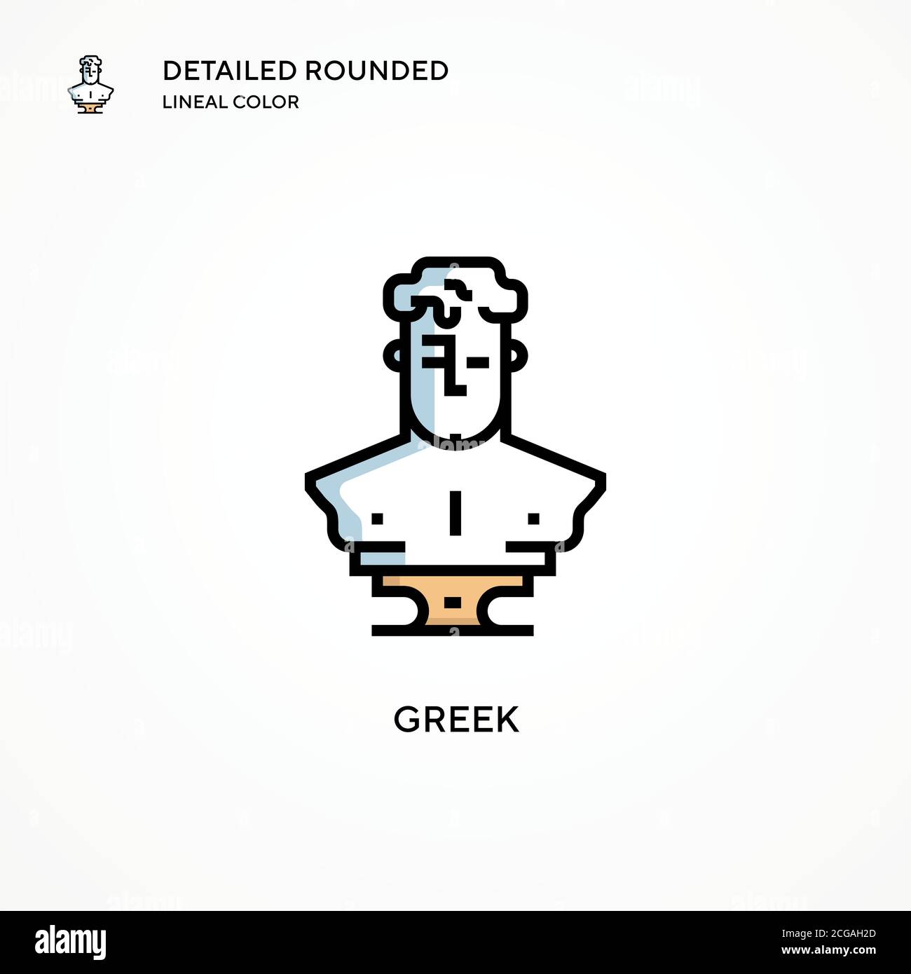 Icône de vecteur grec. Concepts modernes d'illustration vectorielle. Facile à modifier et à personnaliser. Illustration de Vecteur