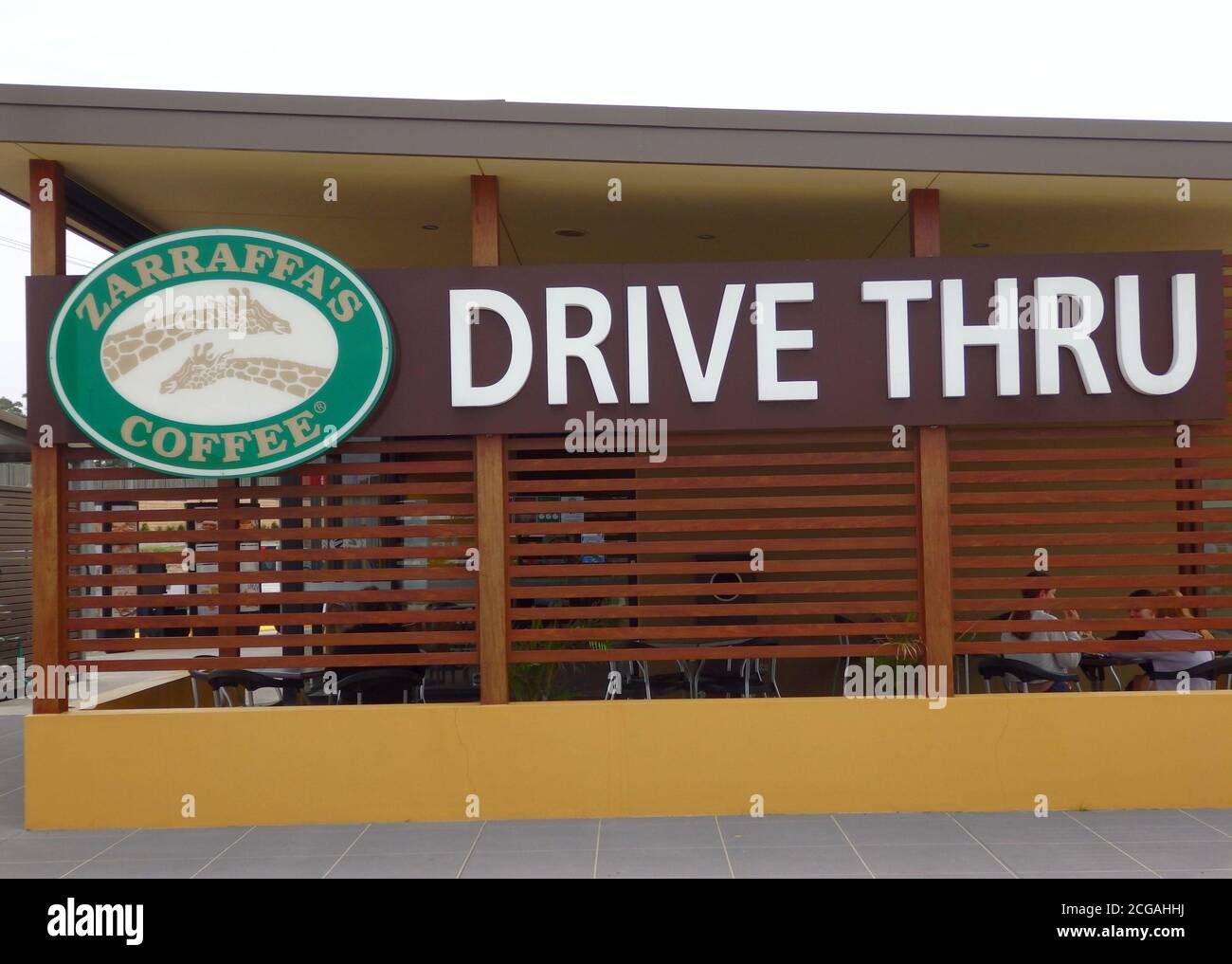 A Zarraffa's Coffee Drive, Queensland, Australie Banque D'Images