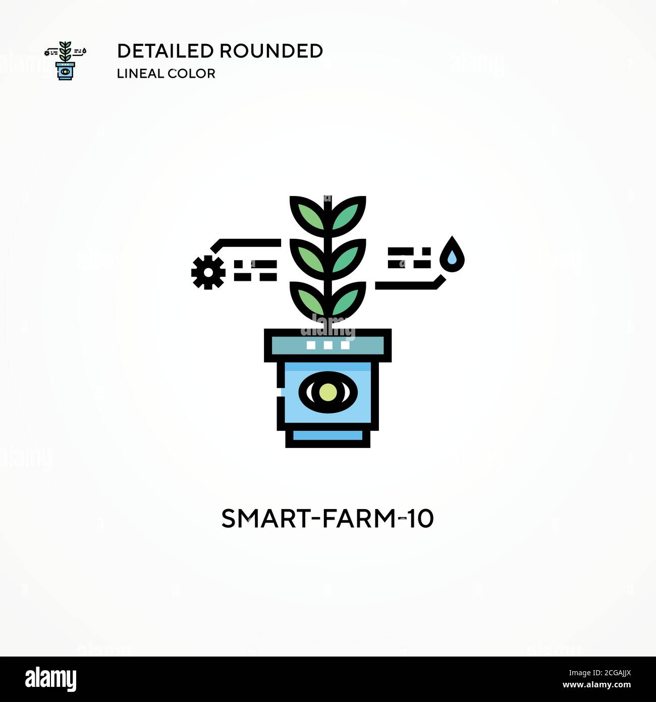Icône de vecteur Smart-Farm-10. Concepts modernes d'illustration vectorielle. Facile à modifier et à personnaliser. Illustration de Vecteur