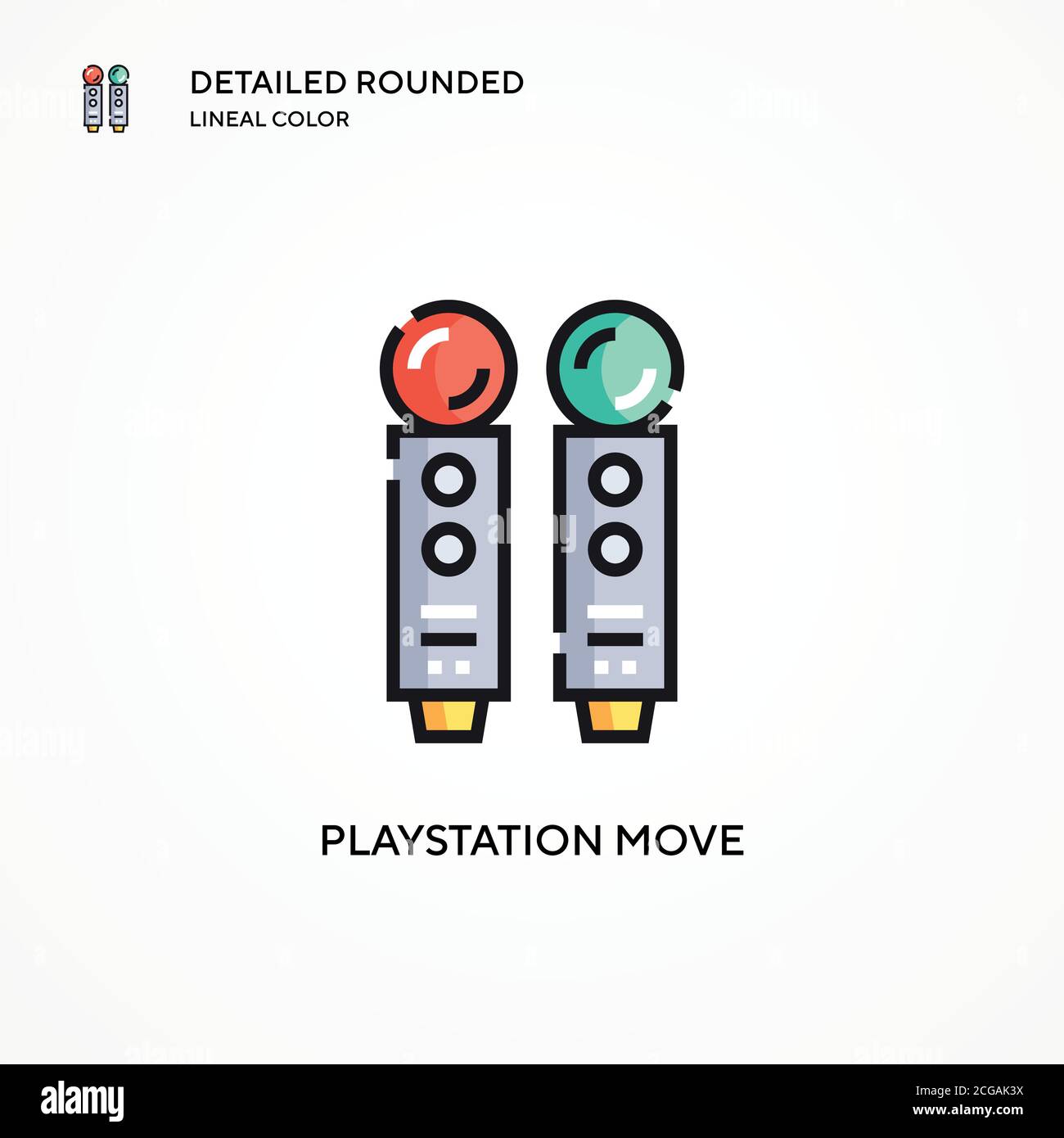Icône de vecteur PlayStation Move. Concepts modernes d'illustration vectorielle. Facile à modifier et à personnaliser. Illustration de Vecteur