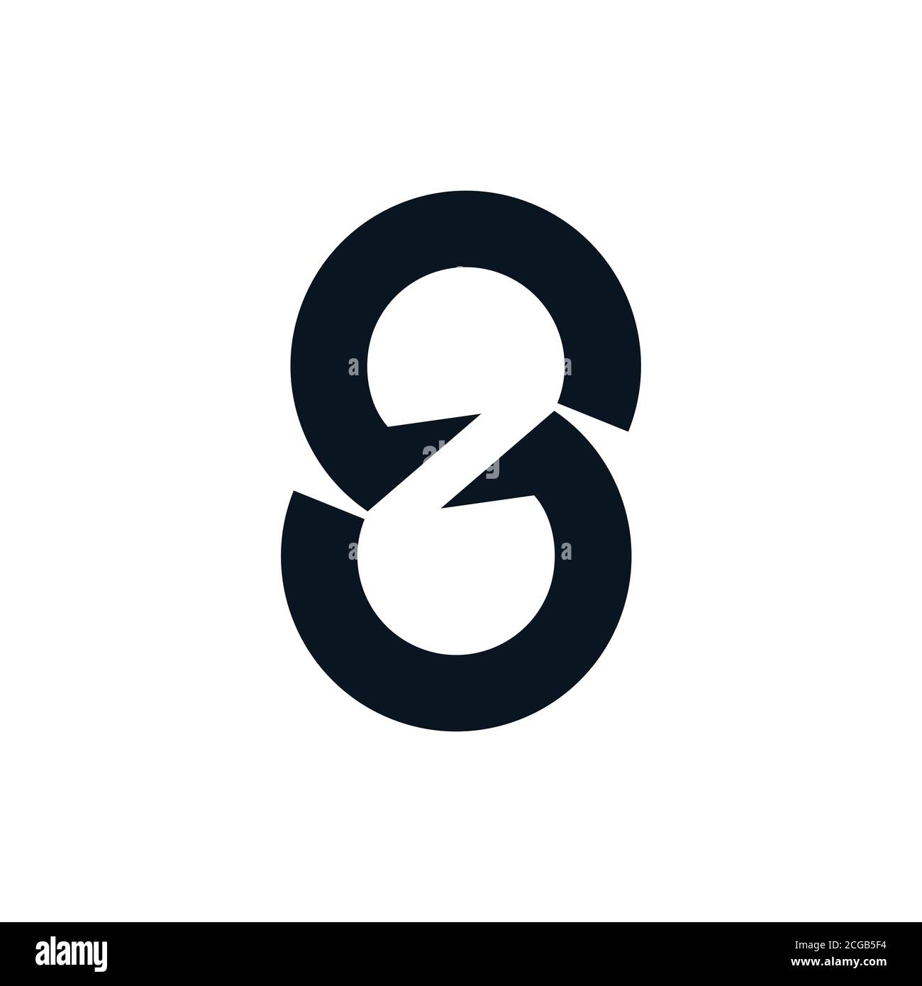 lettre s loop géométrique ligne logo vecteur Illustration de Vecteur