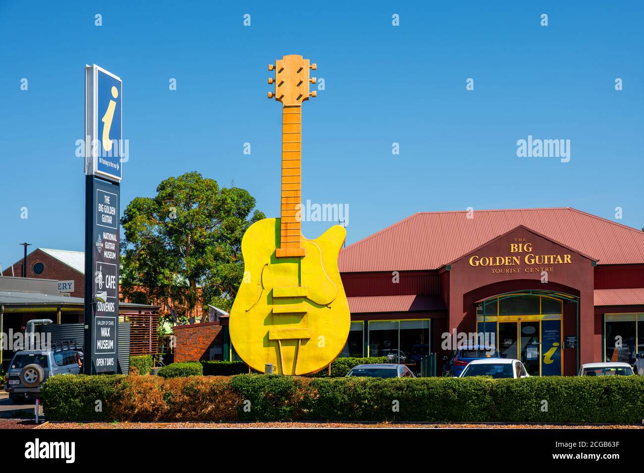 Big Golden Guitar Tamworth Australie. Banque D'Images